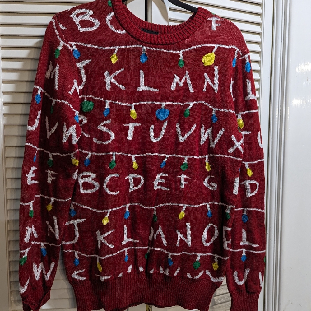 Men's Small Stranger Things Christmas Sweater